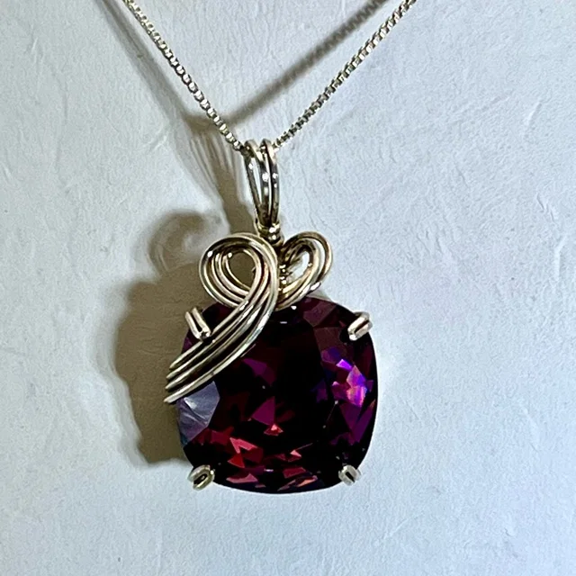Timeless Vintage Swarovski Crystal Purple And Sterling Silver Necklace in silver|purple|gray from Poshmark