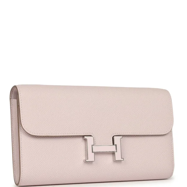 Hermès Constance Wallet To Go Mauve Pale Epsom Lacquered Palladium Hardware in Epsom leather from Madison Avenue Couture, photo 2 of 10