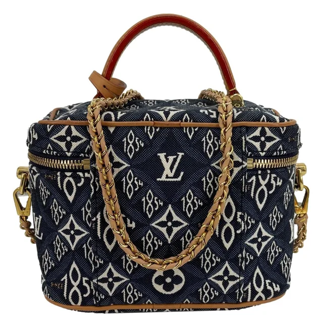 Louis Vuitton Monogram Jacquard Since 1854 Canvas Vanity Bag Blue in Blue Canvas from Dallas Designer Handbags