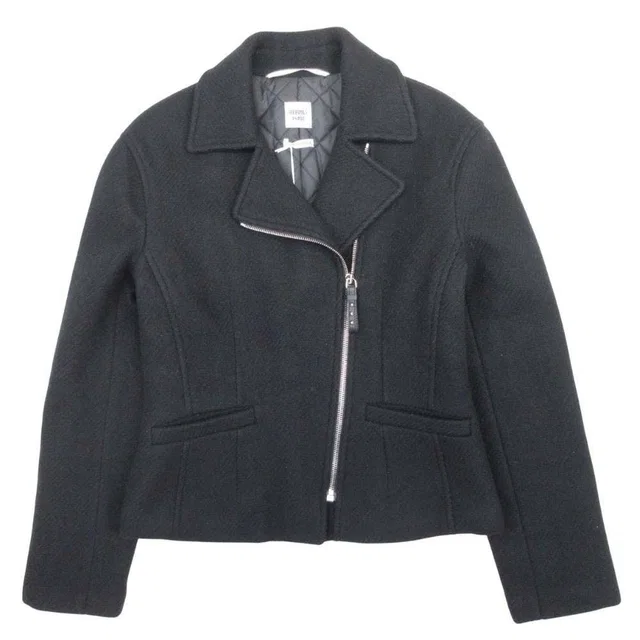 Hermès Cashmere Double Rider Jacket Coat Medall 36 Black in Black Cashmere from The Reluxe