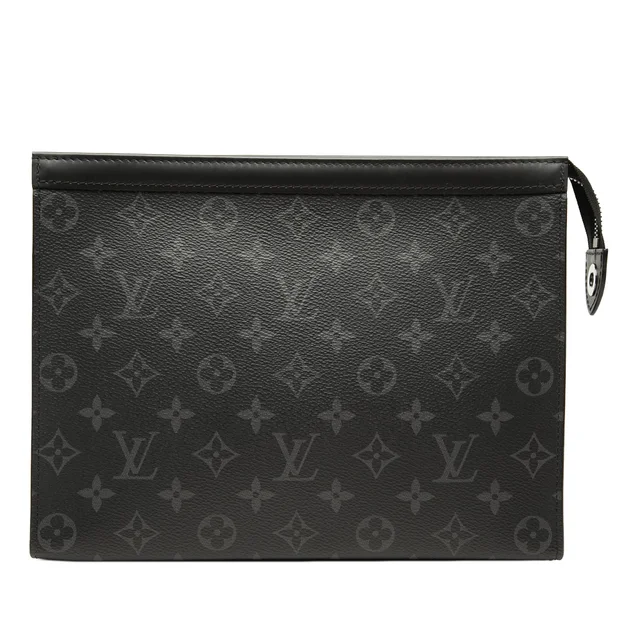 Black Louis Vuitton Monogram Eclipse Pochette Voyage MM Clutch Bag in Black Canvas from Designer Revival, photo 1 of 1