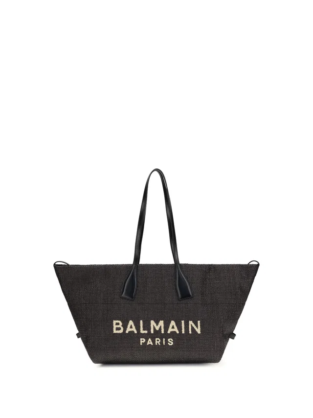 Balmain Track Shoulder Bag — Black in Black Calfskin from HEWI