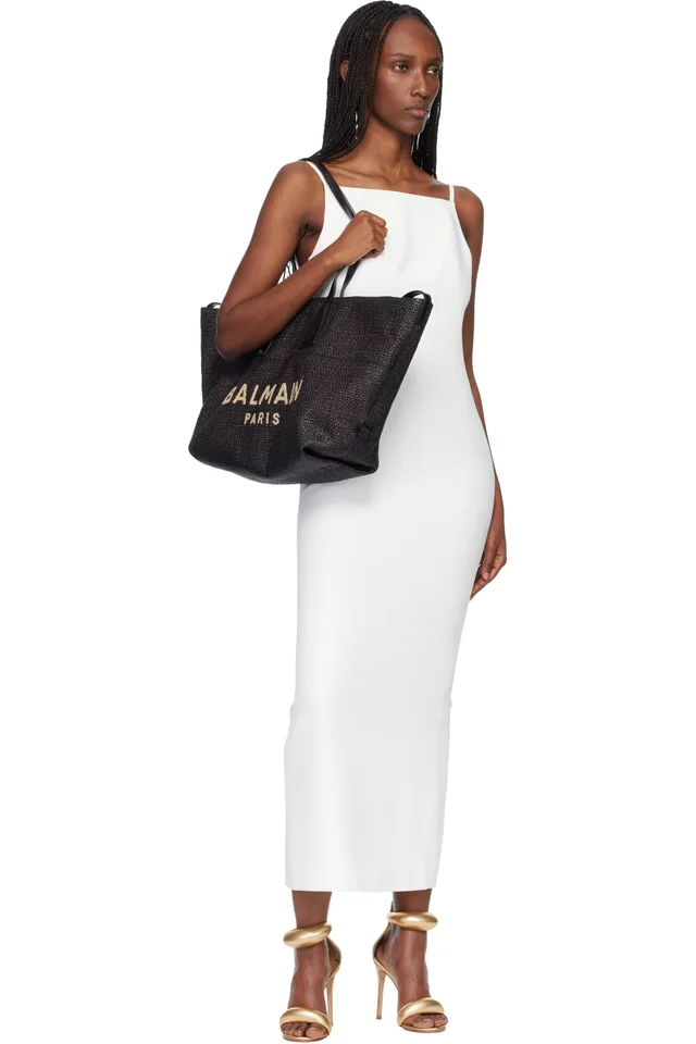 BALMAIN Black Track Tote, photo 4 of 4 from SSENSE