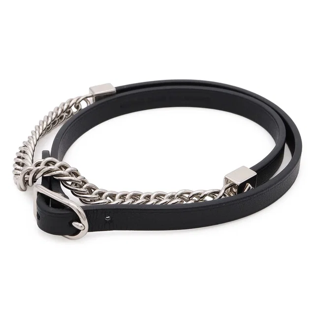 Hermès Equestre Triple Tour Choker Necklace Bracelet Gourmette Chain Veau Swift in Swift leather from The Reluxe