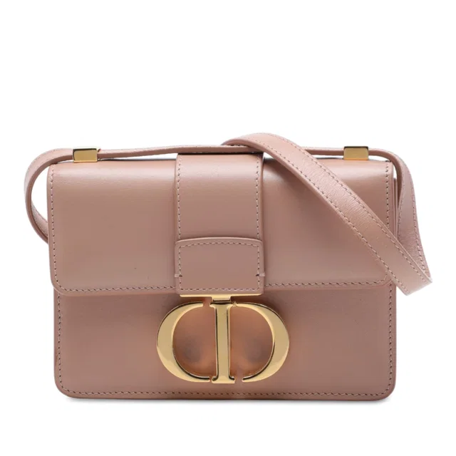 Brown Dior Leather 30 Montaigne Flap Crossbody Bag in Brown Leather from Designer Revival