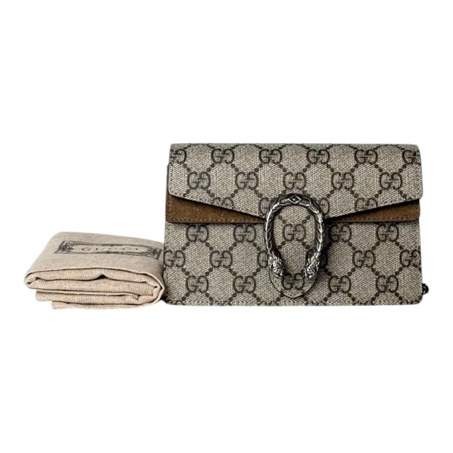 Gucci Dionysus Super Mini GG in Canvas & Suede in Suede from Luxury Promise