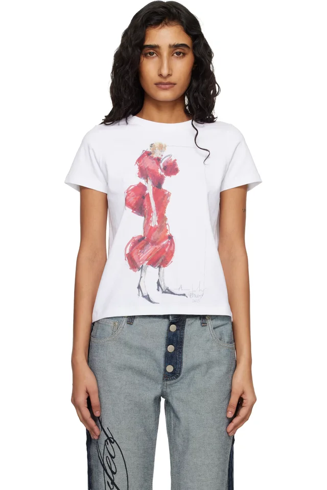 Marc Jacobs White 'Look 33' Baby T-shirt from SSENSE, photo 1 of 1