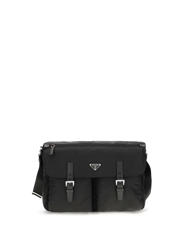 Prada Re-Nylon Shoulder Bag — Black Polyamide in Black Nylon from HEWI