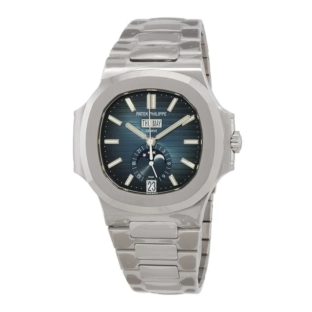 Patek Philippe Nautilus Automatic Blue Dial Mens Watch 5726-1A-014 in silver|blue|gray from Jomashop.com
