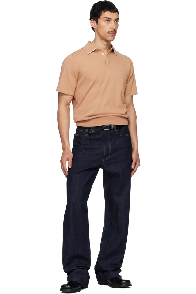Paul Smith Tan Short Sleeve Polo, photo 4 of 4 from SSENSE