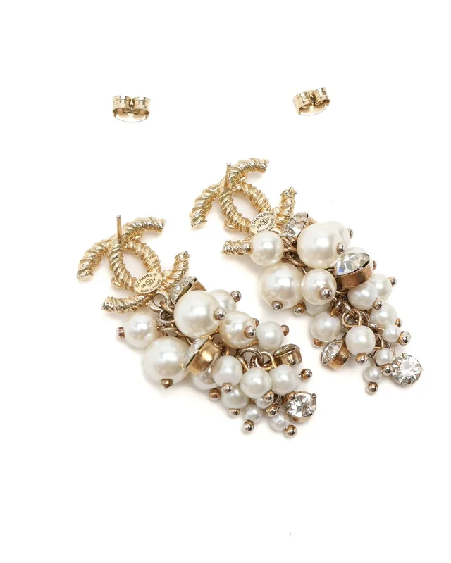 Chanel Coco Mark Pearl Drop Earrings from A Retro Tale, photo 3 of 3
