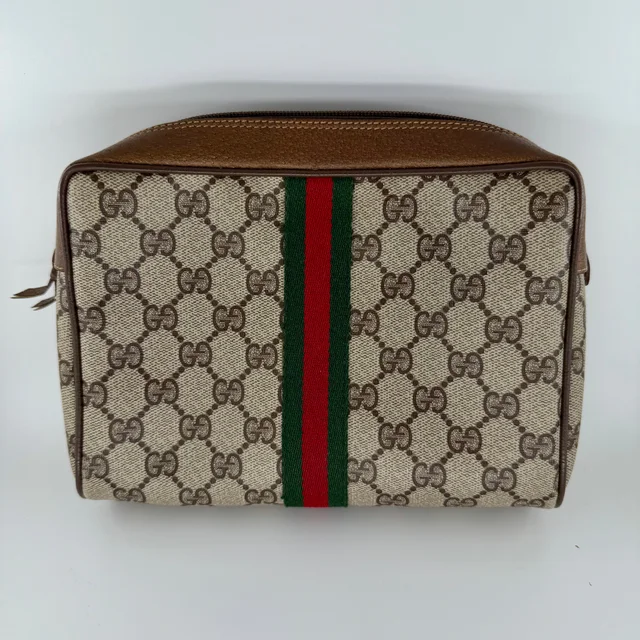 Gucci GG Monogram with Sherry line Clutch in Canvas from SparklesnDreams