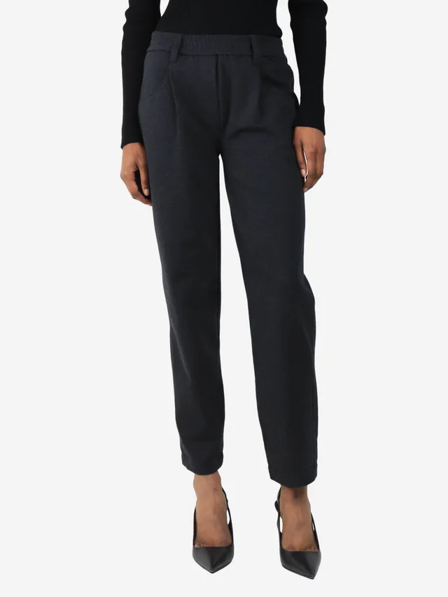 Brunello Cucinelli Charcoal tapered pants - size UK 8 from Sign of the Times