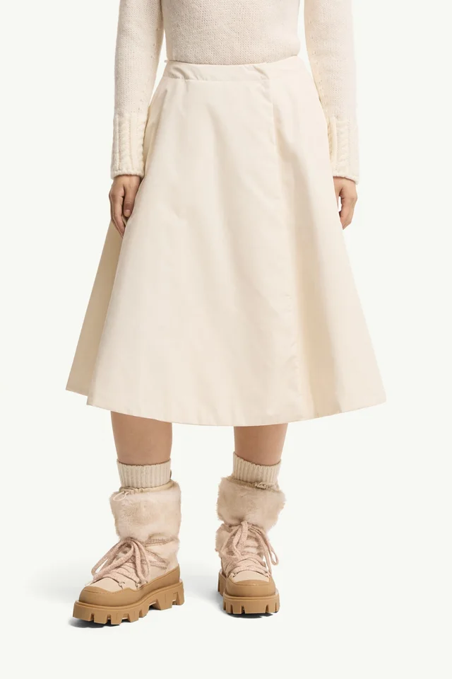 Moncler Padded Taffeta Midi Skirt, photo 2 of 6 from SENSER