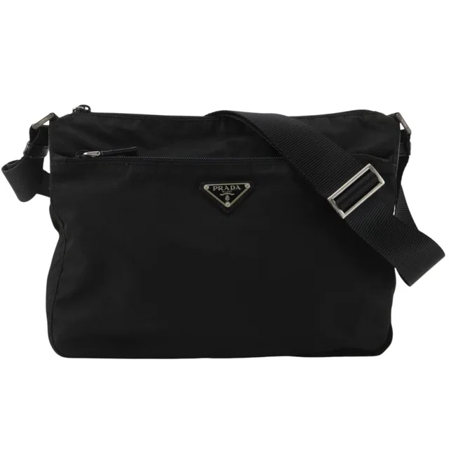 Prada Nylon Black Shoulder Bag in Black Nylon from The Reluxe