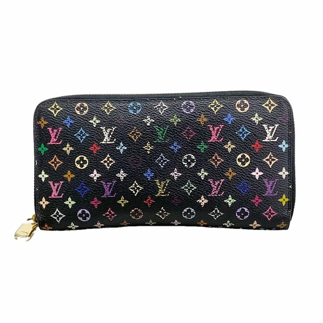 Louis Vuitton Wallet Monogram Multicolor Zippy Noir Grenat in Black from The Reluxe