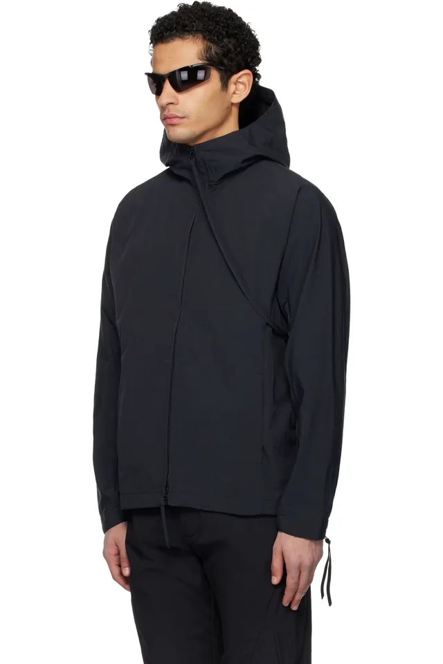 POST ARCHIVE FACTION (PAF) Black Opening Jacket, photo 4 of 5 from SSENSE