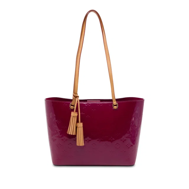 Purple Louis Vuitton Monogram Vernis Long Beach PM Shoulder Bag in Purple Leather from Designer Revival