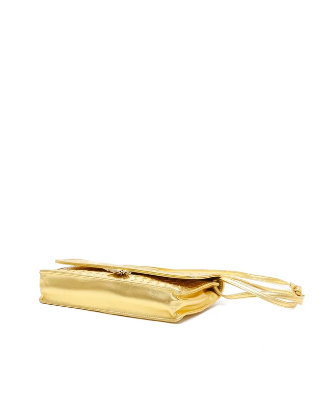 Bottega Veneta Intrecciato Gold Shoulder Bag in Gold Woven leather from A Retro Tale, photo 5 of 9