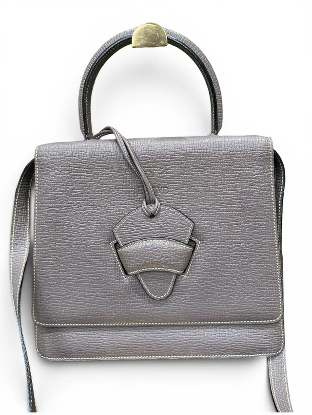 Loewe Vintage Barcelona Top Handle Crossbody Bag | Taupe Leather | Suede Lined in gray Suede from Poshmark