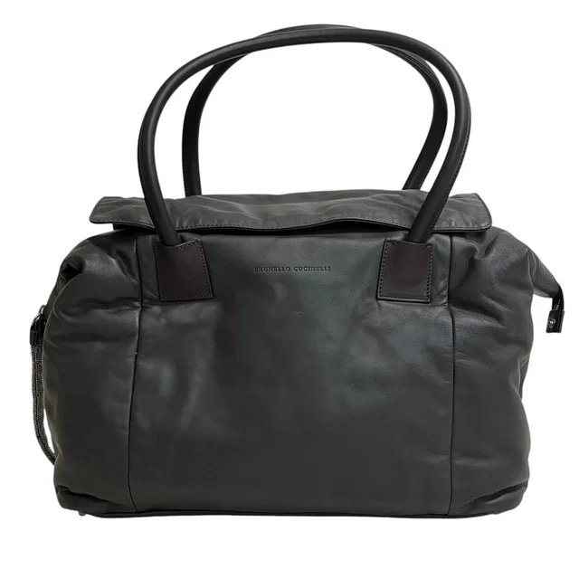 Brunello Cucinelli Soft Leather Boston Bag in Leather from LuxUness