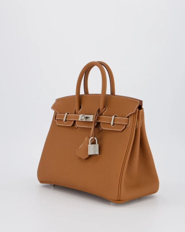 Hermès Birkin 25 Retourne Bag in Gold Togo leather from Sellier, photo 9 of 21