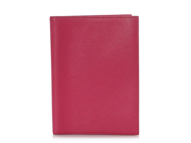 Hermès Pink Chèvre Globe-Trotter Agenda Cover in Pink Goatskin from Ann's Fabulous Finds