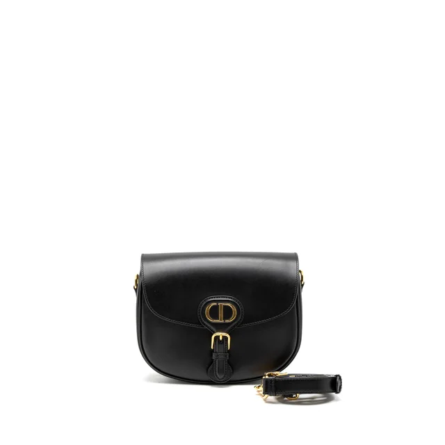 Medium Dior Bobby Bag Calfskin Black GHW in Black Calfskin from EMIER