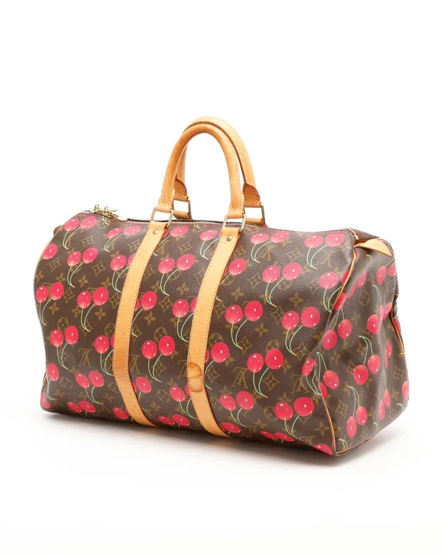 Louis Vuitton Keepall 45 Cerises Cherry Limited Edition Takashi Murakami Weekend Bag from A Retro Tale, photo 3 of 12