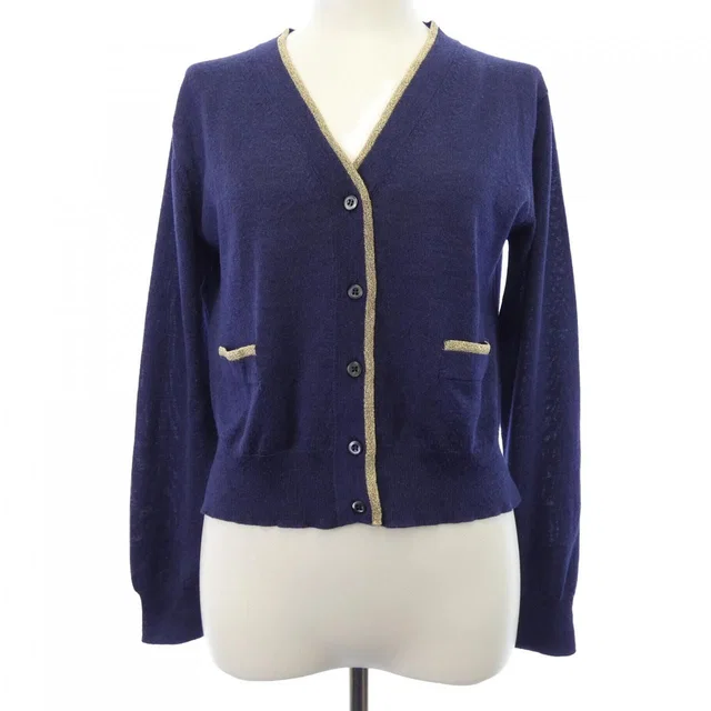 Prada Cardigan Navy in Navy from The Reluxe