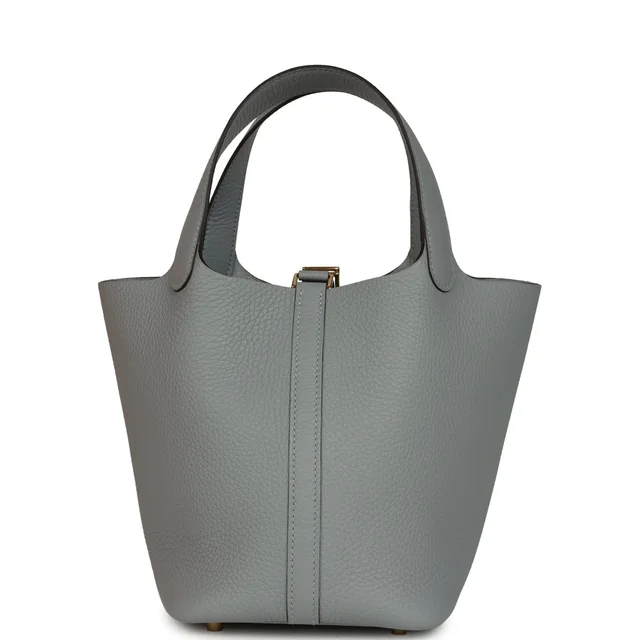 Hermès Picotin Lock 18 Gris Pantin Clemence Gold Hardware in Grey Clemence leather from Madison Avenue Couture, photo 2 of 2