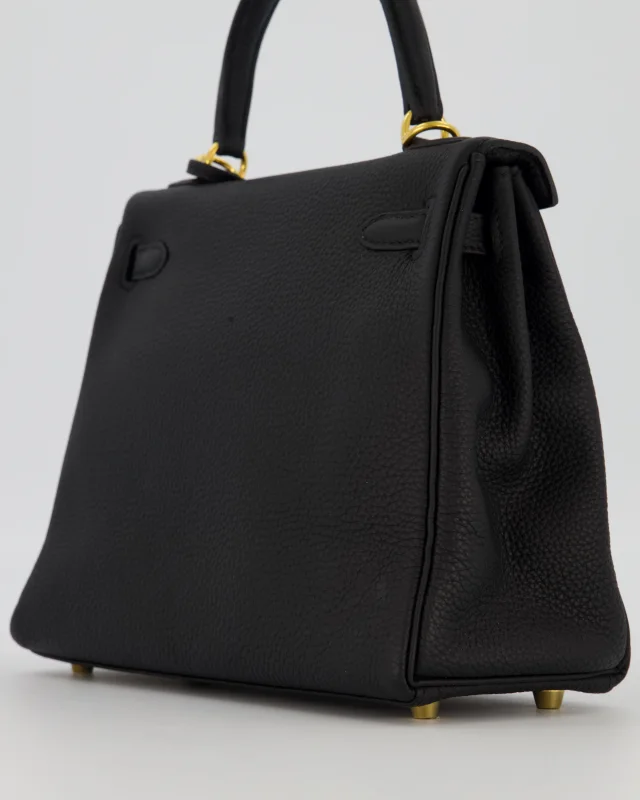 Hermès Kelly 25 Retourne Bag in Black Togo leather from Sellier, photo 12 of 22