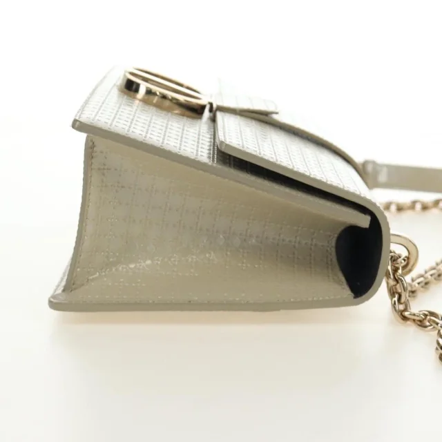 Dior 30 Montaigne Chain Flap Micro Cannage Metallic Calfskin in Calfskin from Her-Age, photo 4 of 48