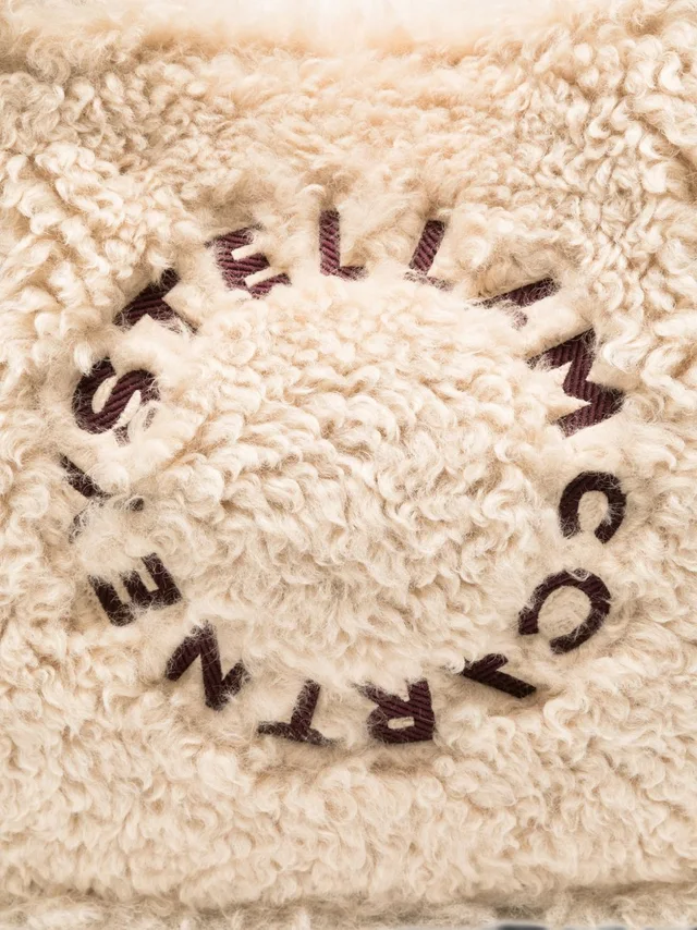 Stella McCartney Stella Logo Embroidered Shearling Tote Bag, photo 5 of 5 from SENSER