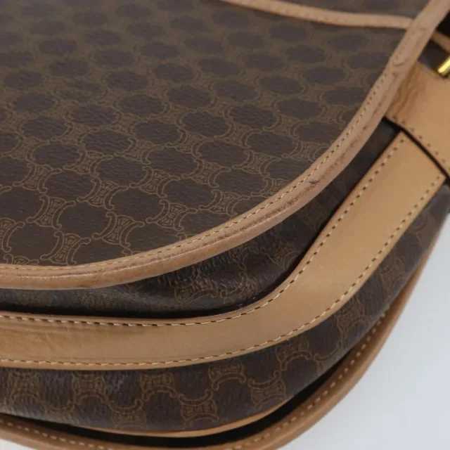 Celine Vintage Macadam Canvas And Leather Brown Bag in Brown Canvas from HEWI, photo 10 of 23