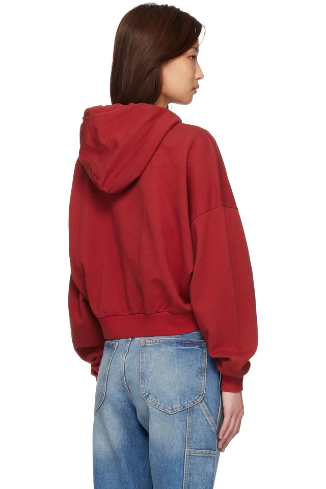 Vivienne Westwood Red Cropped Box Hoodie, photo 3 of 4 from SSENSE