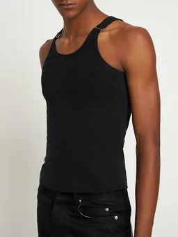 Dion Lee T-shirt with straps and metallic details in 98% Cotton, 2% Elastane, photo 3 of 5 from LUISAVIAROMA