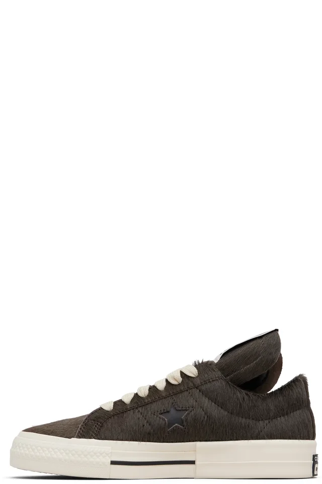 Rick Owens DRKSHDW Gray Converse Edition Onestr Sneakers, photo 3 of 5 from SSENSE