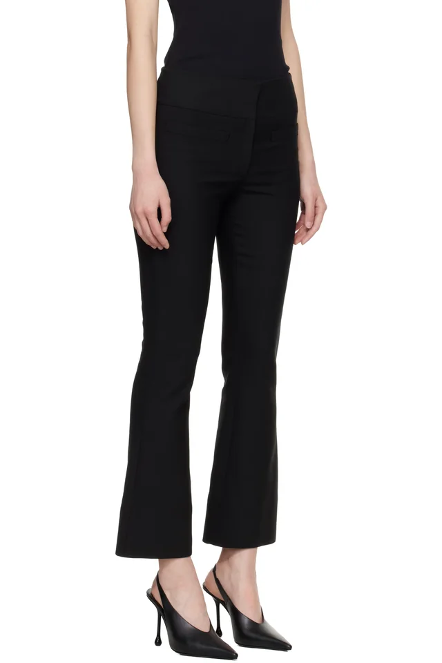 Courrèges Black Heritage Cropped Bootcut Trousers, photo 2 of 4 from SSENSE
