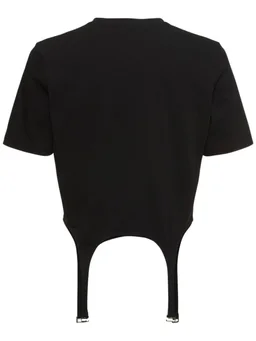 Dion Lee Cropped T-shirt with crew neckline in 100% Cotton, photo 5 of 5 from LUISAVIAROMA