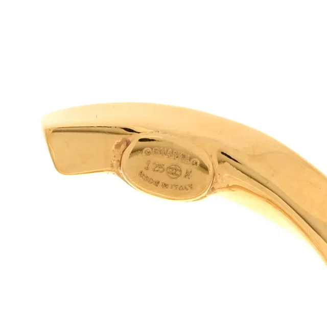 Chanel Metal Crystal Studded CC Hoop Earrings Gold in Gold from FASHIONPHILE, photo 4 of 4