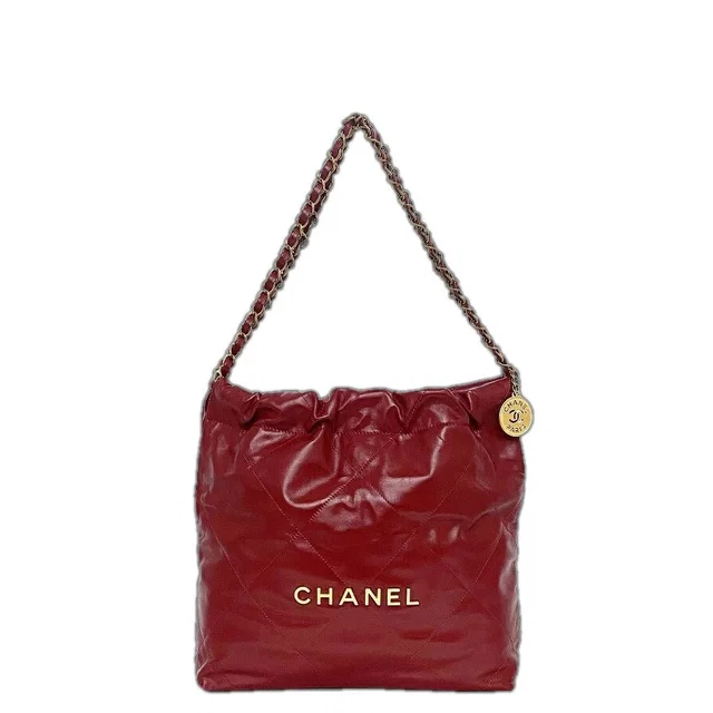 Chanel Drawstring Shoulder Bag Red 22 in Red Calfskin from The Reluxe