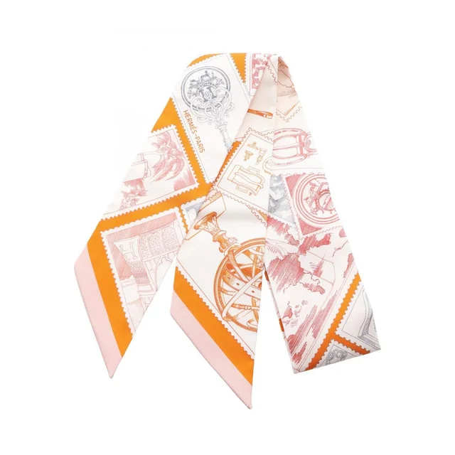 Hermès Scarf Twilly le Philateliste du Faubourg Ribbon Silk in Silk from The Reluxe