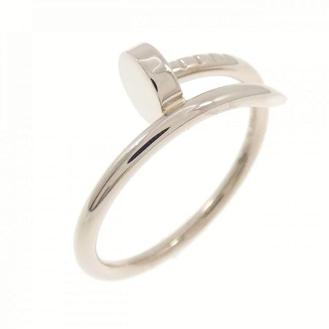 Cartier Juste Un Clou Small 18K White Gold Ring Size 13 in White from LuxUness