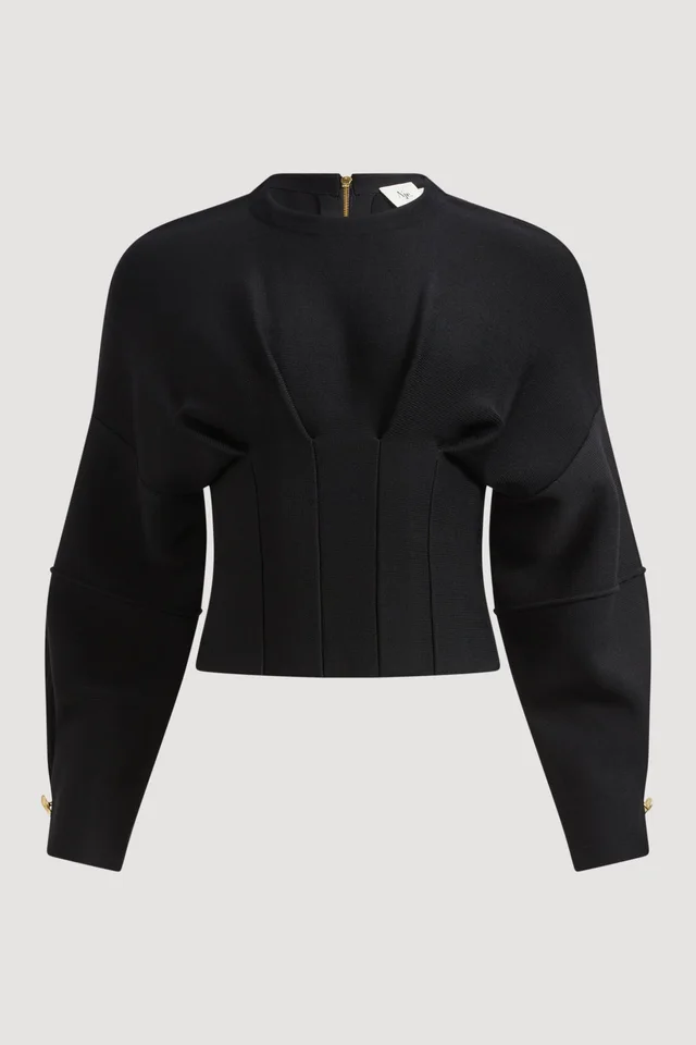 AJE Saige Corset Knit Jumper in Black from Aje, photo 1 of 1