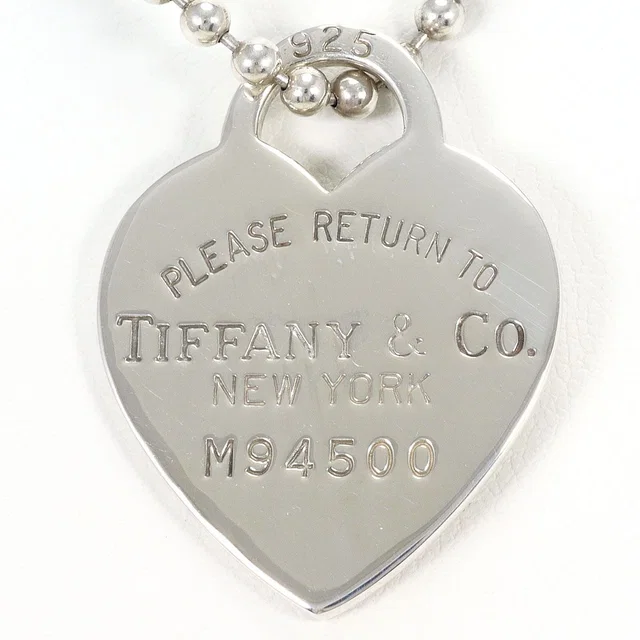 Tiffany & Co. Heart Tag Silver Necklace 86 in Silver from The Reluxe