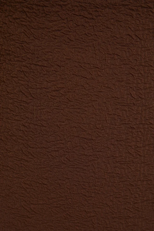 Mara Hoffman Imina High-Rise Stretch-Matelassé Bikini Bottoms in Chocolate, photo 4 of 4 from THE OUTNET