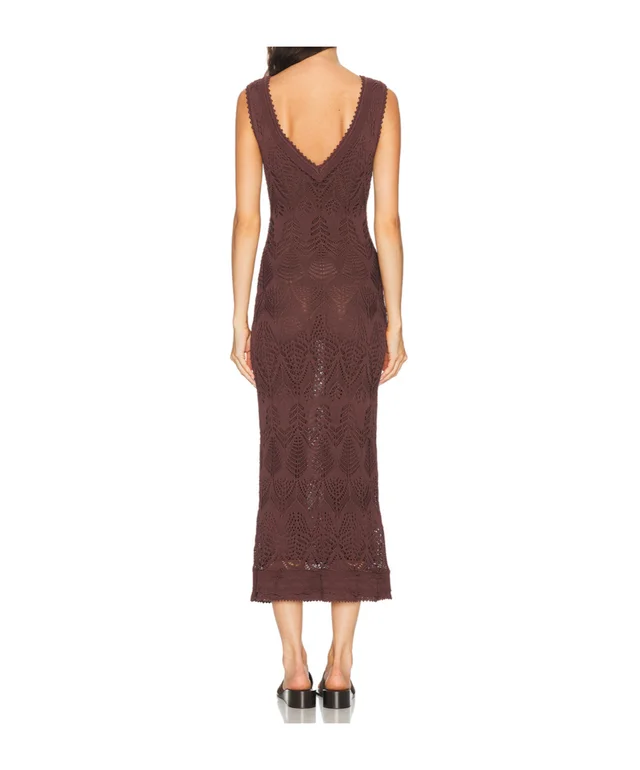 Staud Roan pointelle-knit midi dress, photo 5 of 5 from SENSER