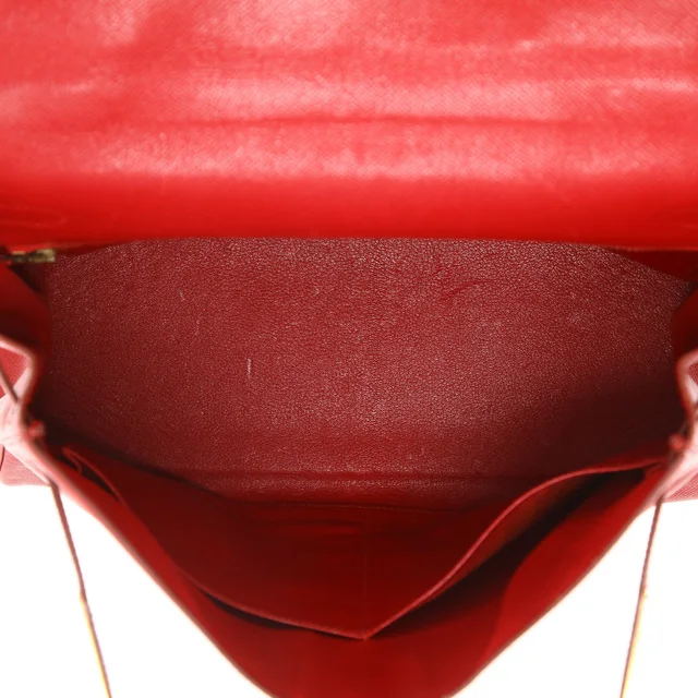Hermès Kelly 35 cm handbag in Red Leather from Collector Square, photo 5 of 6
