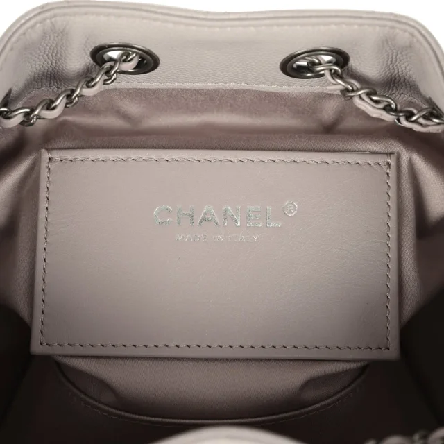 Chanel Mini 25 Hobo Bag Dark Grey Caviar Aged Ruthenium Hardware in Grey Caviar leather from Madison Avenue Couture, photo 8 of 8